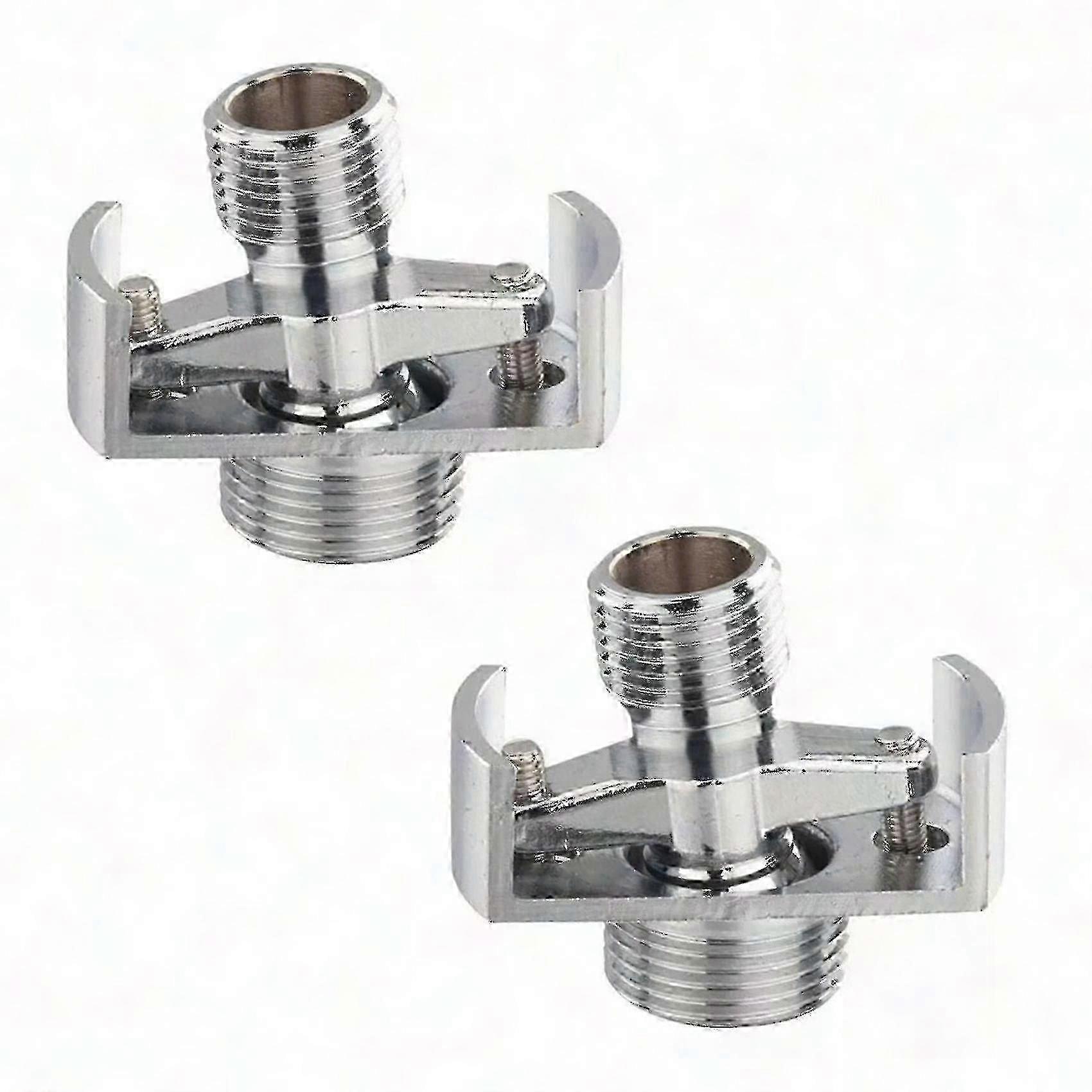 2PCS Adjustable Angle Copper Shower Head Intake Pipe Eccentric Screw Corner Fitting F4871