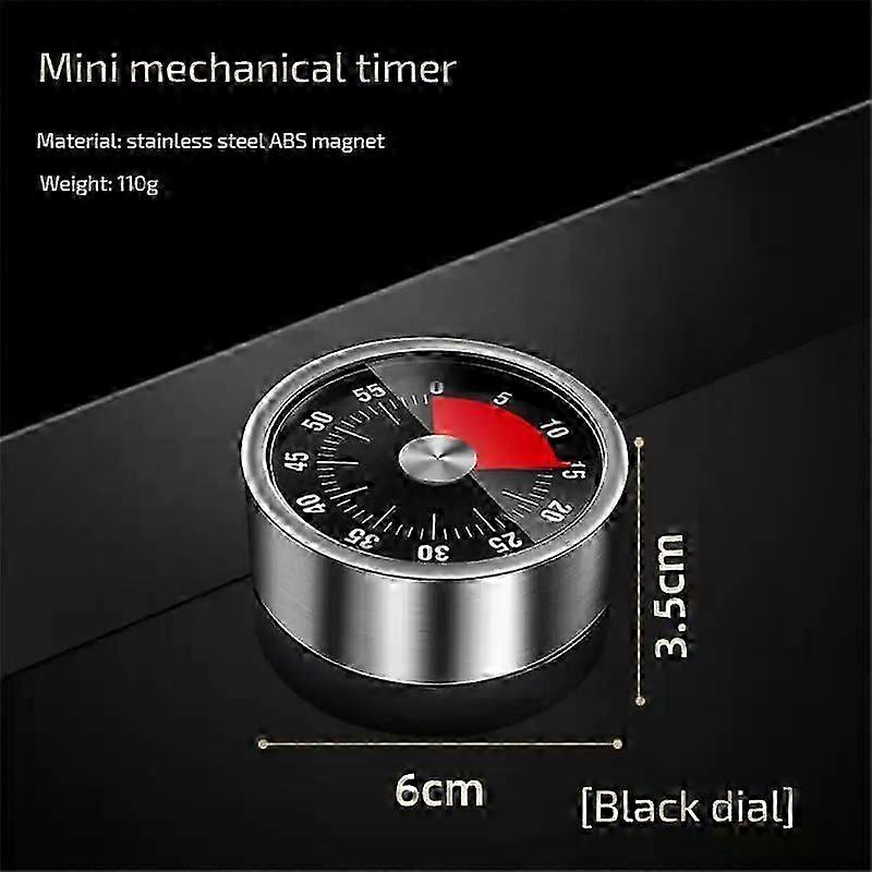 1/3/5PCS White Clock Timer Magnetic Backing Eye-catching Dial Timer Stainless Steel Visual Timer Stainless Steel Timer Durable
