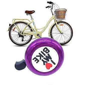 Bicycle Ring Bell Safe Warning Horn with Crisp Sound for 22Mm Handlebar Purple