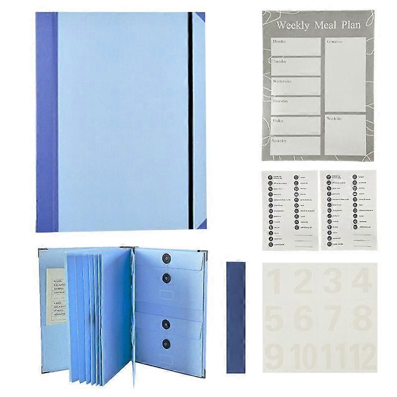 In Case I Go Missing Binder, File Folders, Document Organizer Folder with Full Accessory Kit