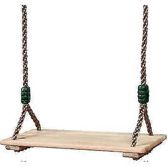 Columpio de árbol colgante para adultos y niños - Columpio de madera anticorrosión pulido de cuatro tablas para uso exterior e interior