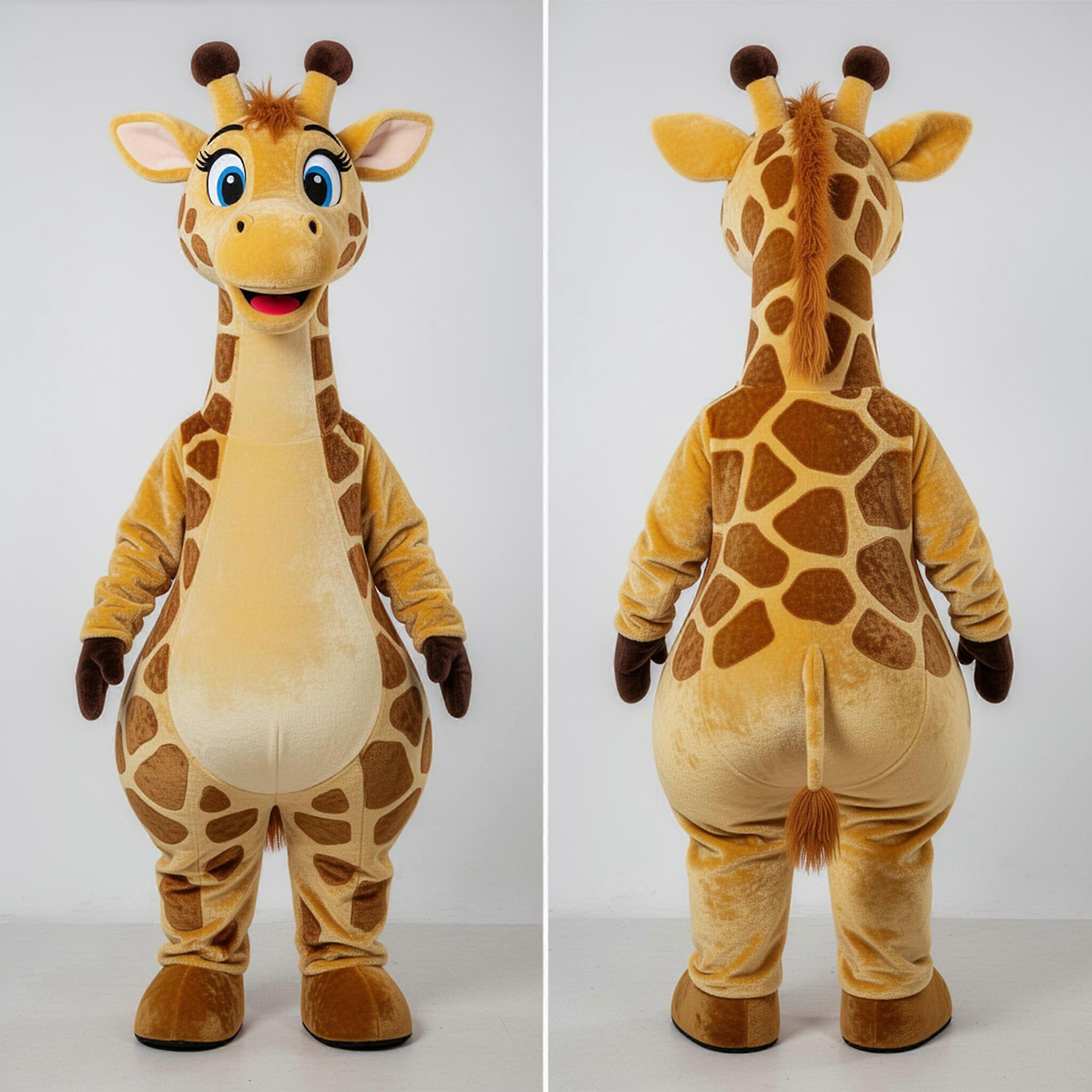 MASTICOT Golden Plush Giraffe Mascot