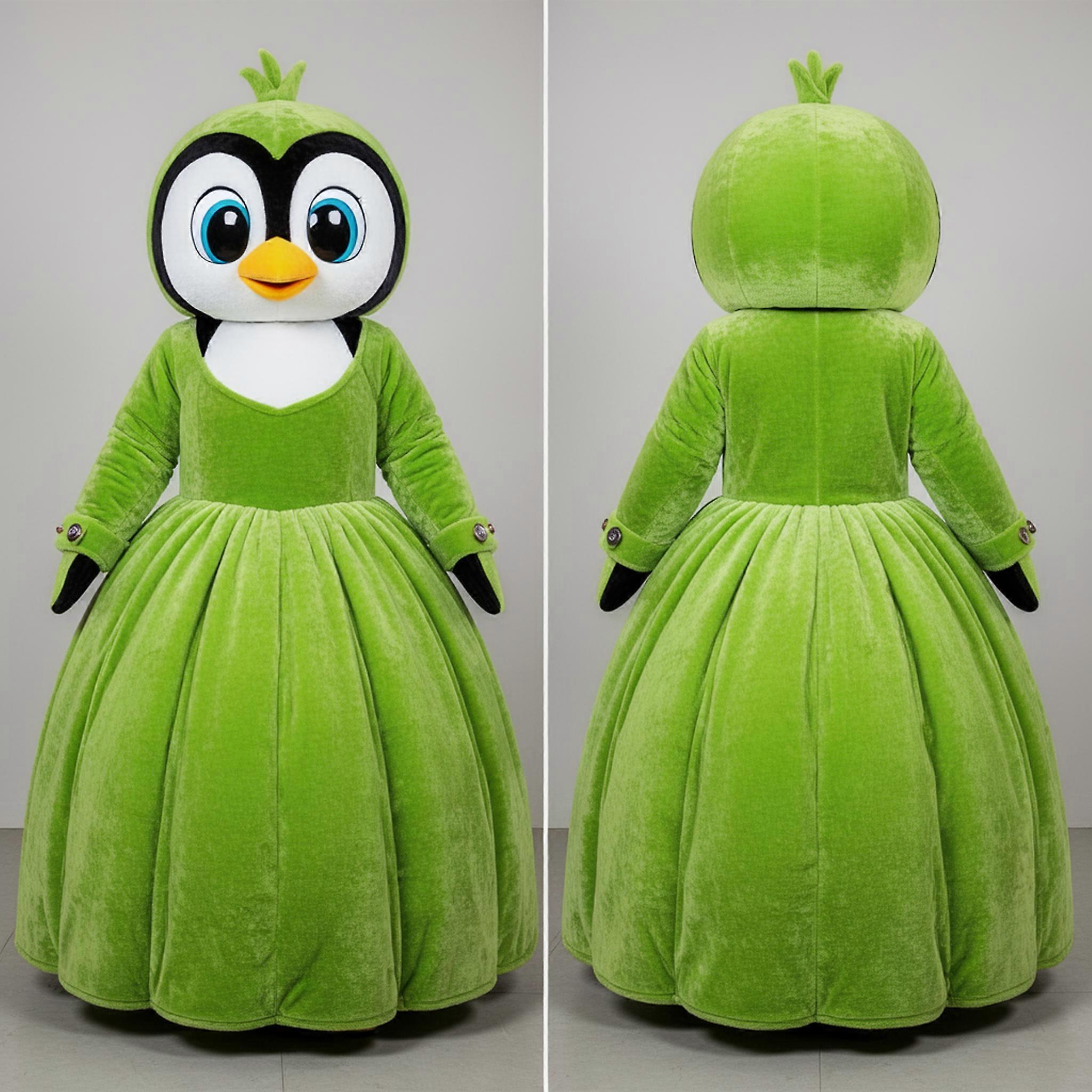 MASTICOT Lime Green Broad Shouldered Penguin Mascot