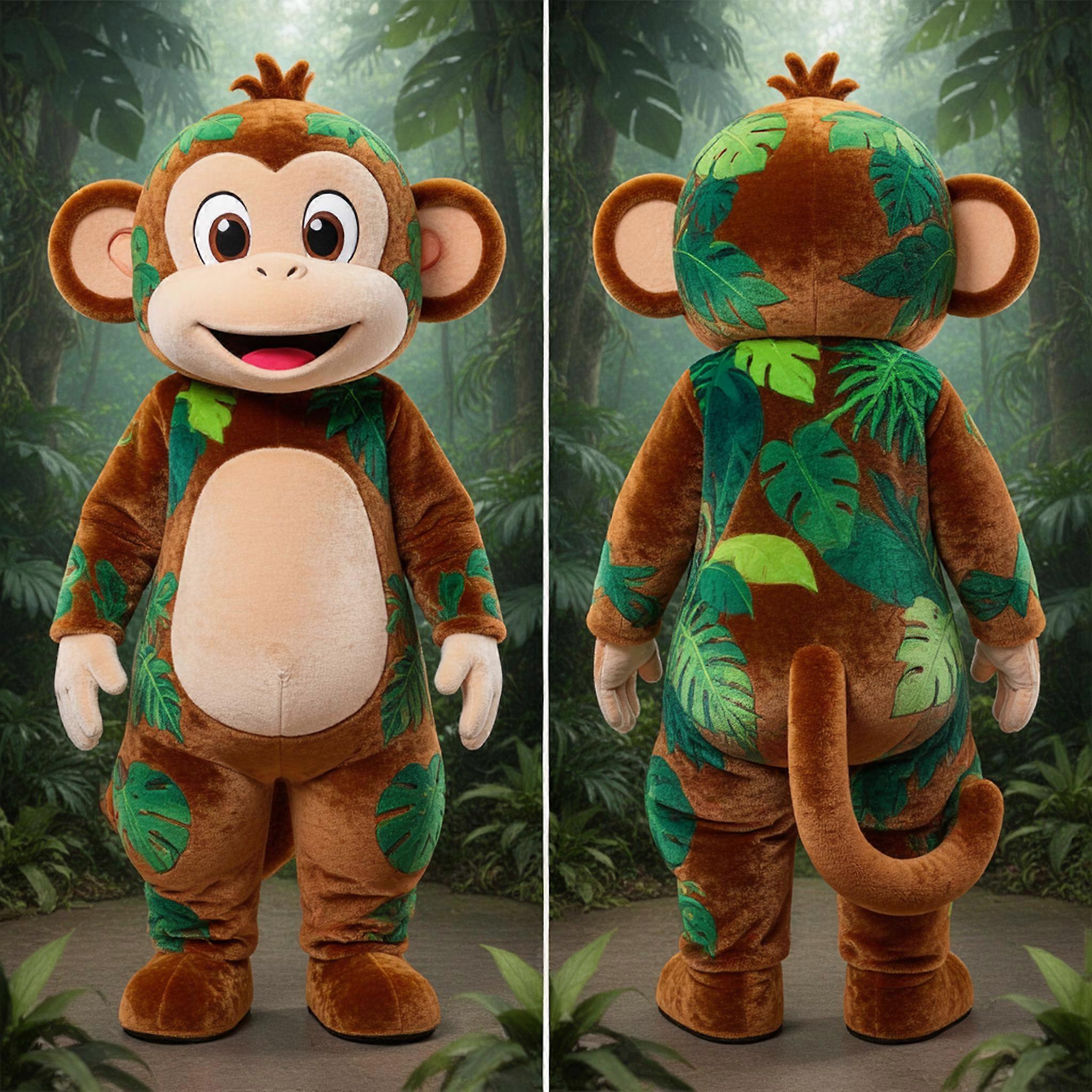 MASTICOT Velvety Jungle Green Monkey Mascot