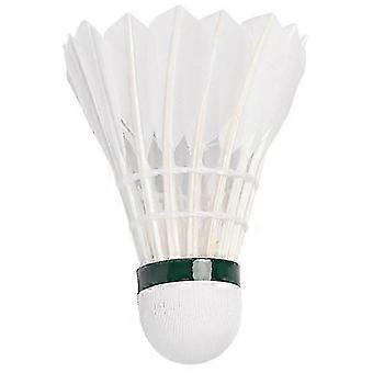 Badminton-Federbälle aus Gänsefedern mit großer Stabilität und Haltbarkeit, Hochgeschwindigkeits-Badmintonbälle für Spiele im Innen- und Außenbereich (12 Stück, weiß)