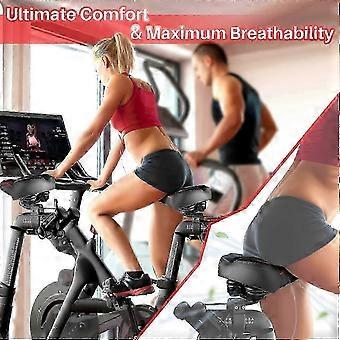 Oversized Bike Seat for Peloton Bike & Bike+, Wide Memory Foam Saddle for Exercise and Road Bikes
