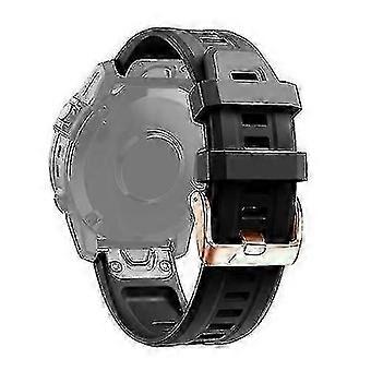Pour Garmin Fenix 5s 20mm Rose Gold Buckle Silicone Watch Band