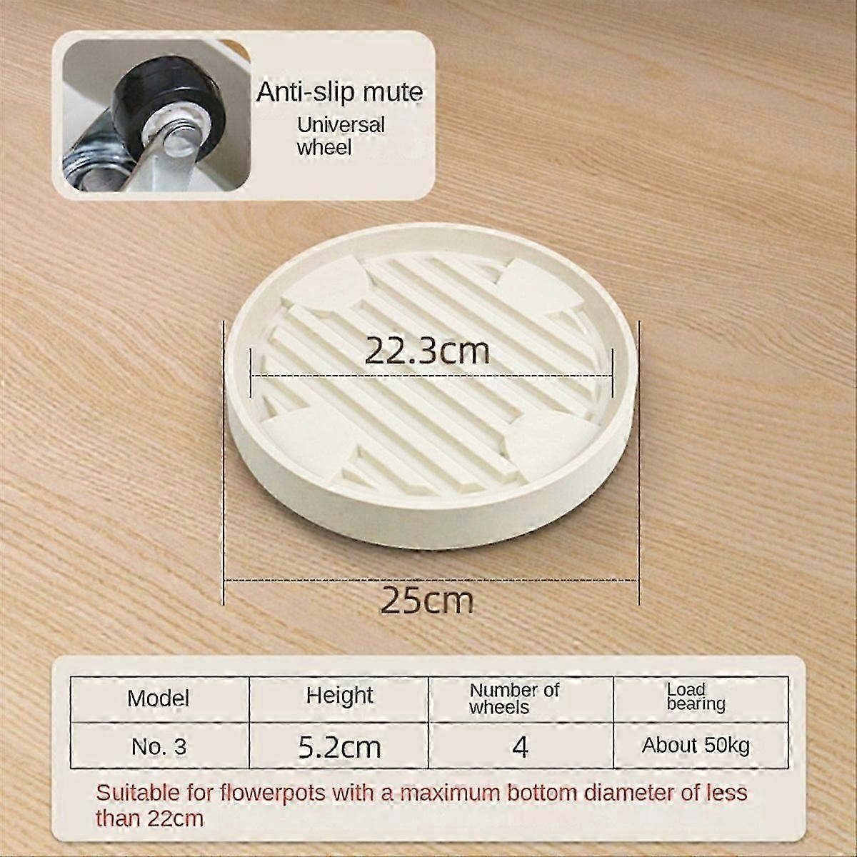 Round movable flowerpot tray with wheel A
