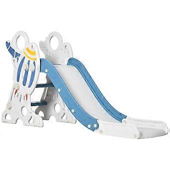 Slide for children aged 1.5 to 3 years, rocket design, sticker set, blue, 157 x 46.5 x 80 cm