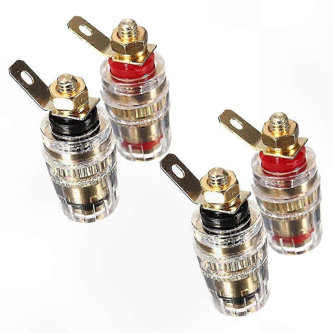 Amplifier Speaker Terminal 4pc Binding Post with 4mm Banana Plug Jack