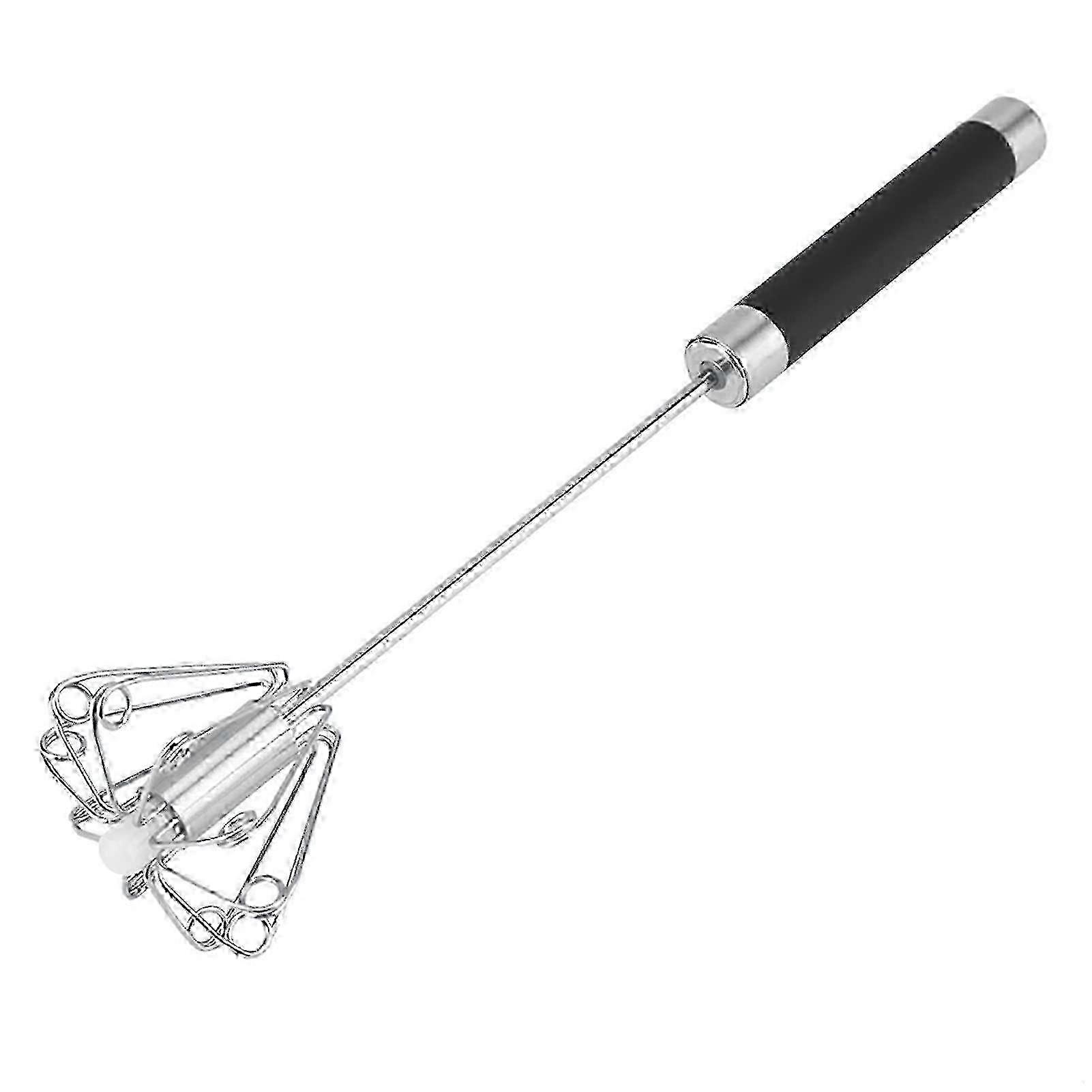 Compact Rotating Stainless Egg Whisk