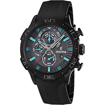 Feast the Turn Quartz Analog Man Watch with F16567/5 Rubber Bracelet
