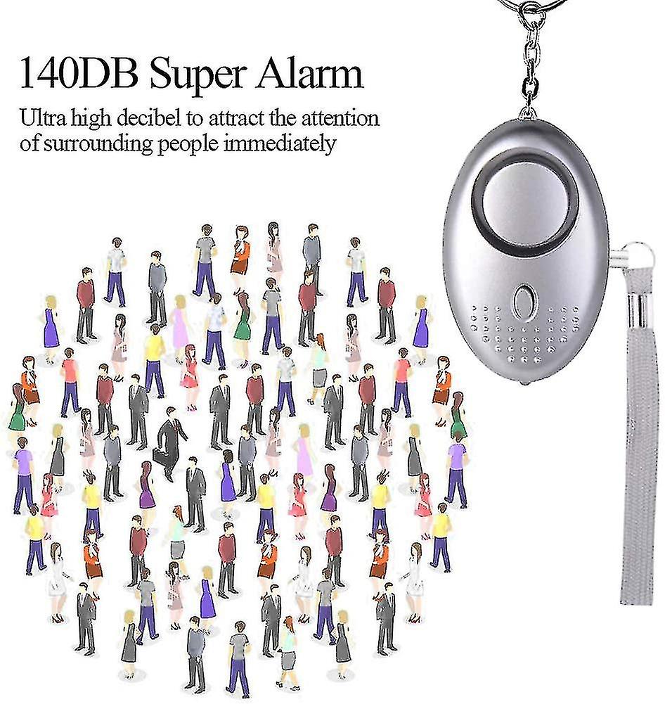 5 Pack 140db Personal Security Alarm Keychain With Led Light,personal Alarm