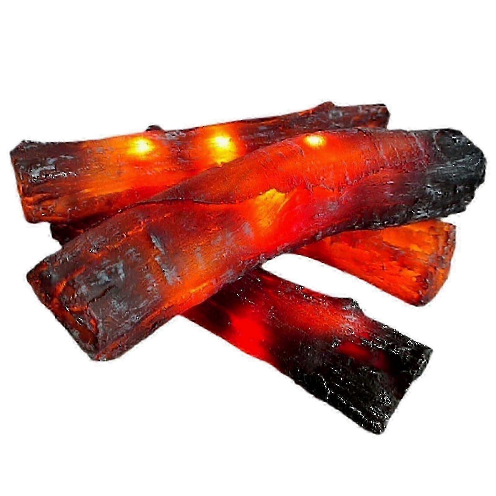 Compatible?with?Electric?Fireplace?Logs?with?Realistic?LED?Flames,?Flameless?Plugin?Heater?for?Home?Christmas?Decor?22cm -New