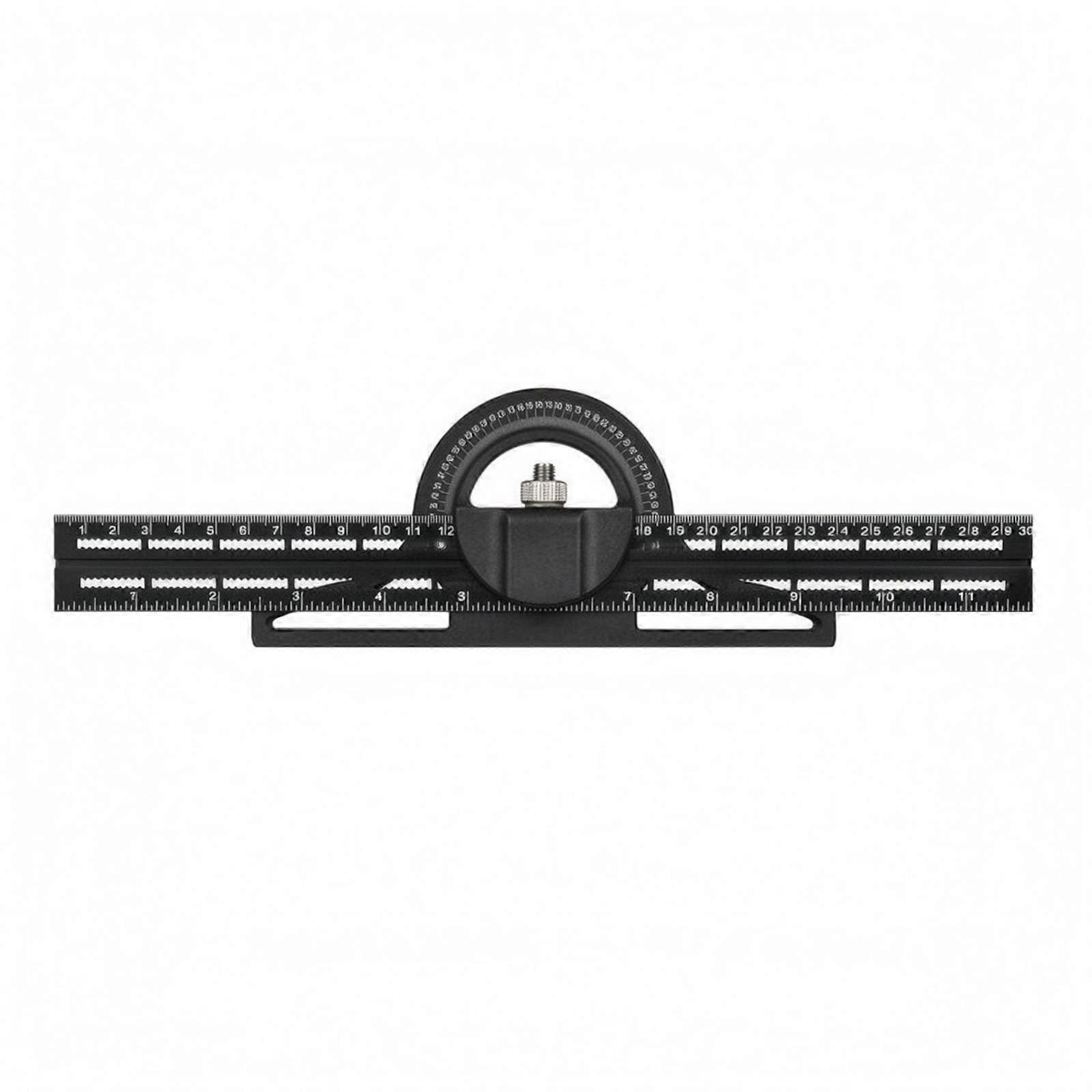 Combination Angle Ruler Lockable Arm Metal Protractor Ruler Accurate