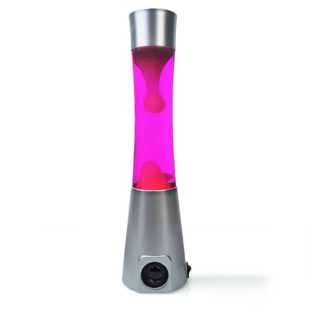 SILVER/PINK/WHT Column Shaped Motion Lamp Wireless Bluetooth Powerful Speaker