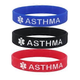Asthma Medical Alert Bracelet – Durable Silicone Wristband for Clear Condition Identification and Daily Comfort