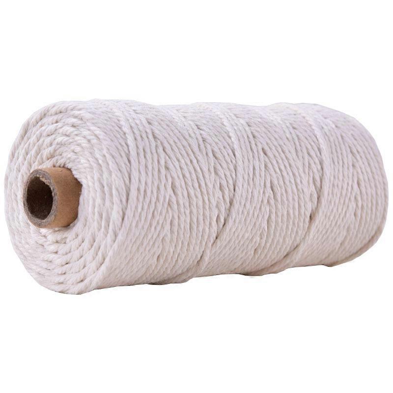 1roll  String Threads for Crafts Knitting Making Ghost White 3mm 109.36 Yards(100m)/Roll