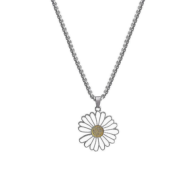 Damas coreanas Sweet Daisy Collar titanio acero