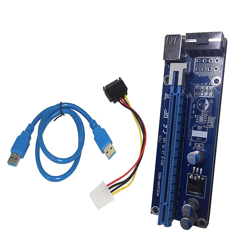 30cm USB3.0 PCI-E Express 1x to 16x Extender Riser Card Adapter Power Cable