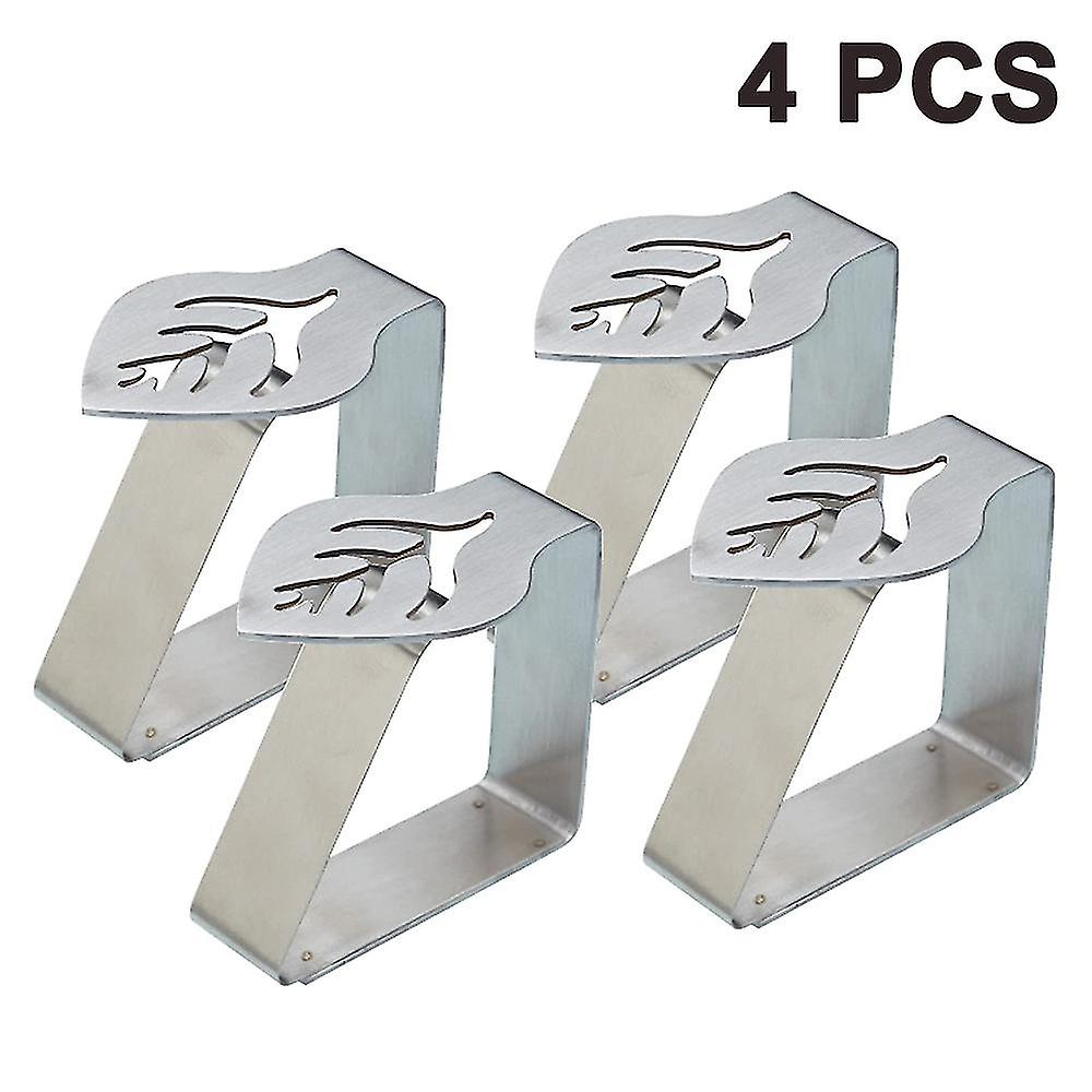 Clips de nappe, 4 Pcs Clips de nappe réglables en acier inoxydable
