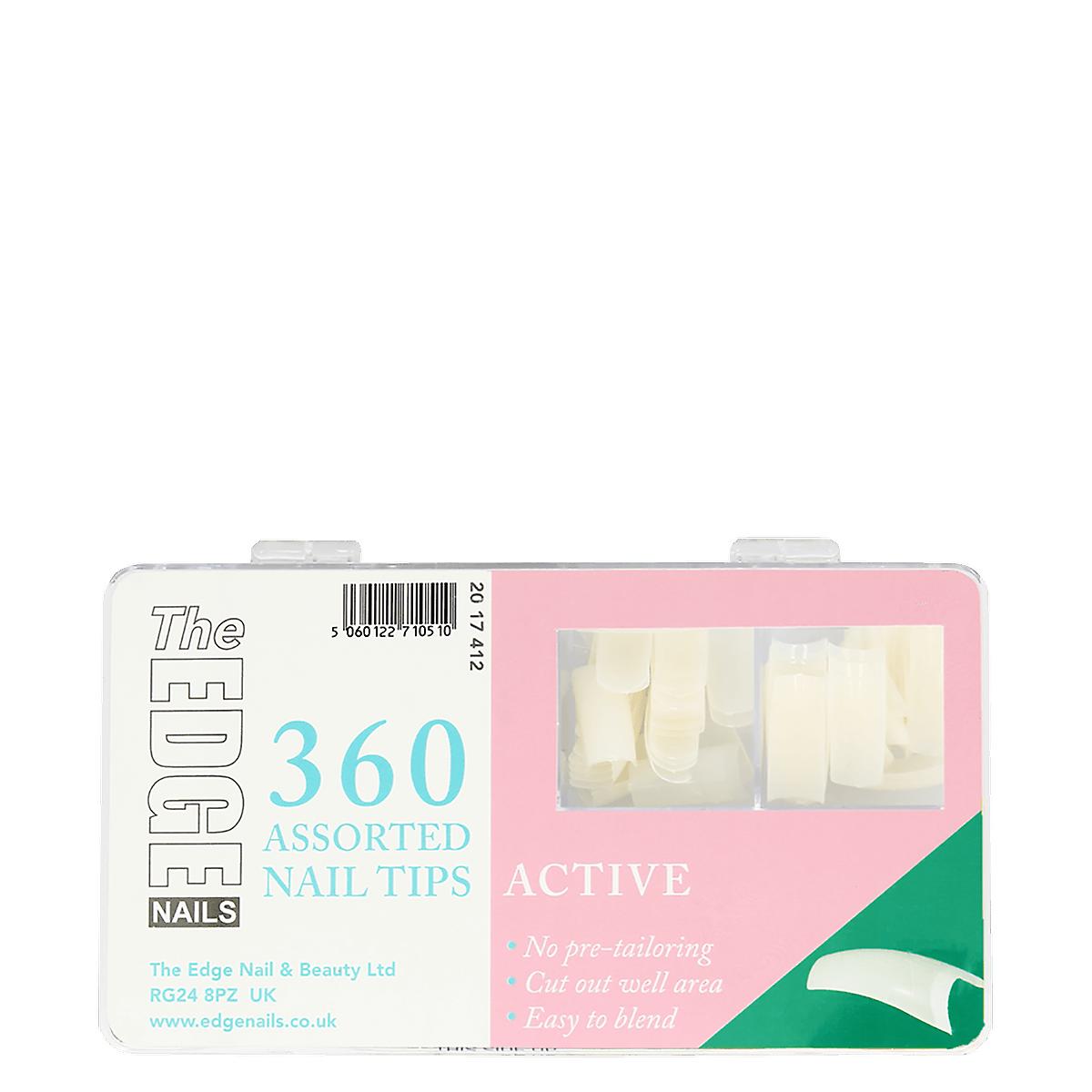 The Edge Nails Active Assorted Nail Tips (360 Pack)