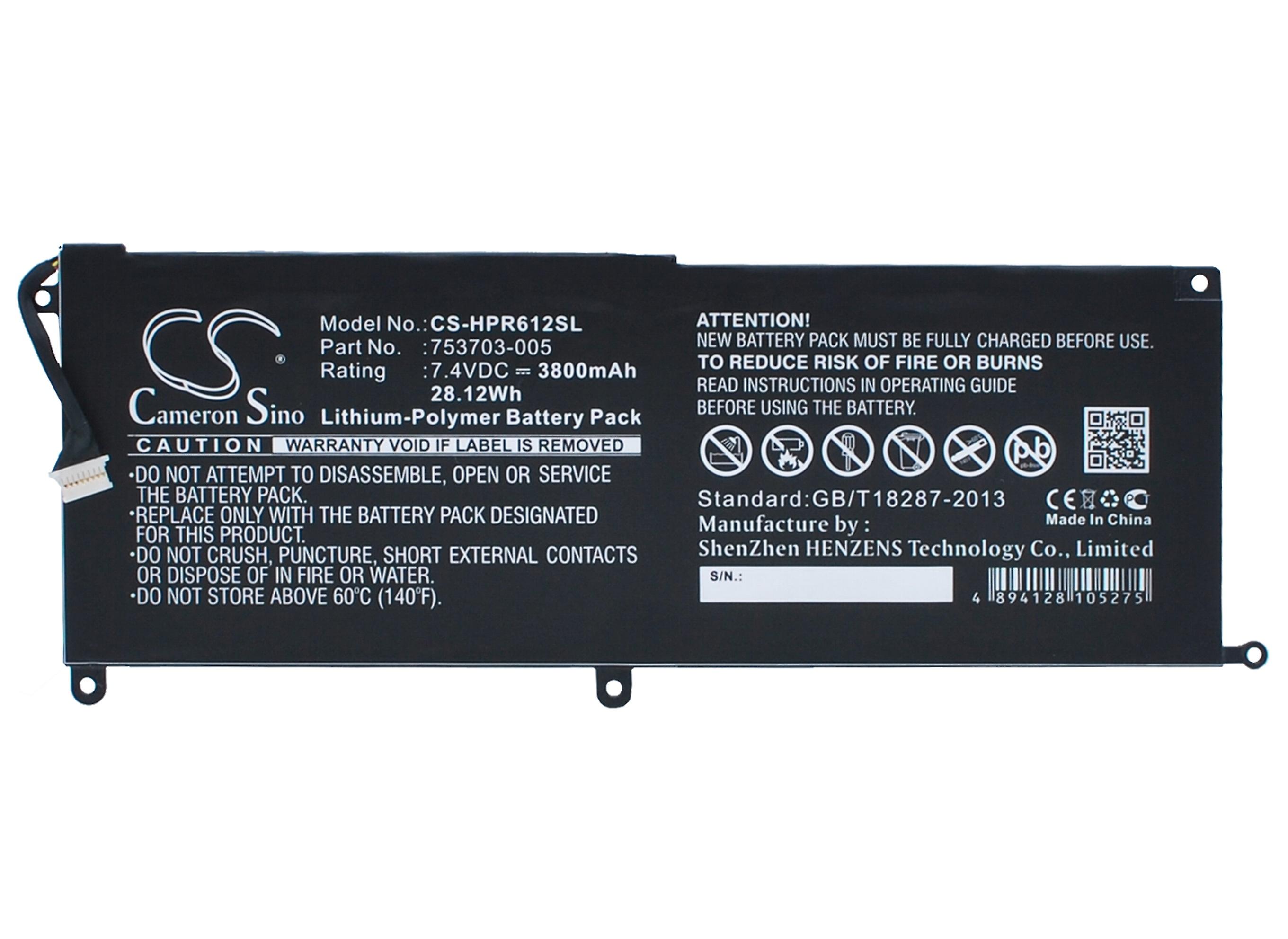 Μπαταρία για hp επαγγελματικό δισκίο x2 612 G1 753329-1C1 753703-005 HSTNN-IB6E HSTNN-UB6E