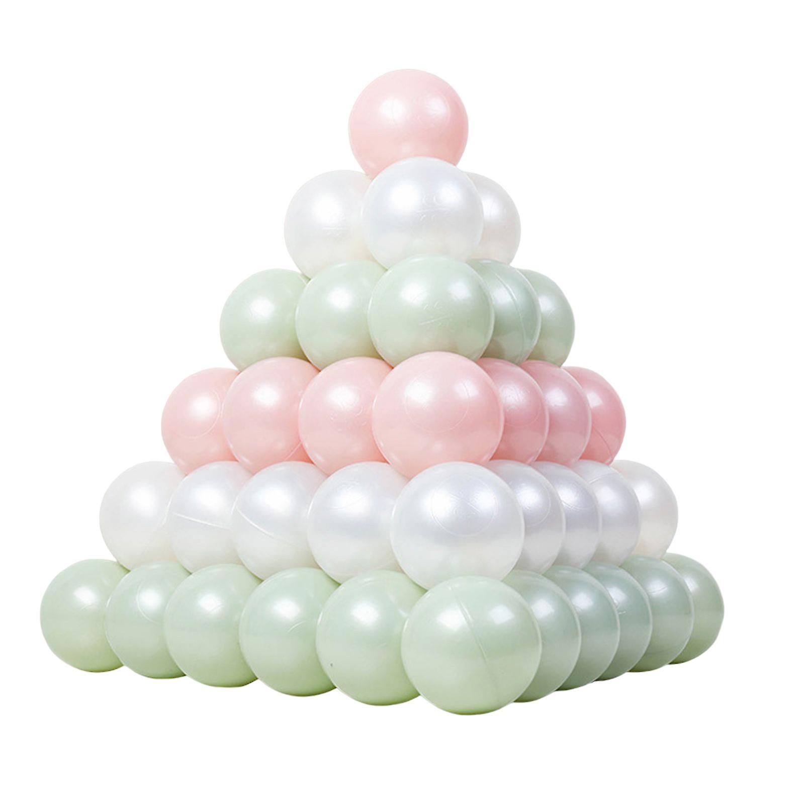 Farfi 100pcs Ball Pit Balls Thickened Odor-free High Elastic Safe Bite-resistant Entertainment Pe Material Macaron Color Pit Balls Kids Gift
