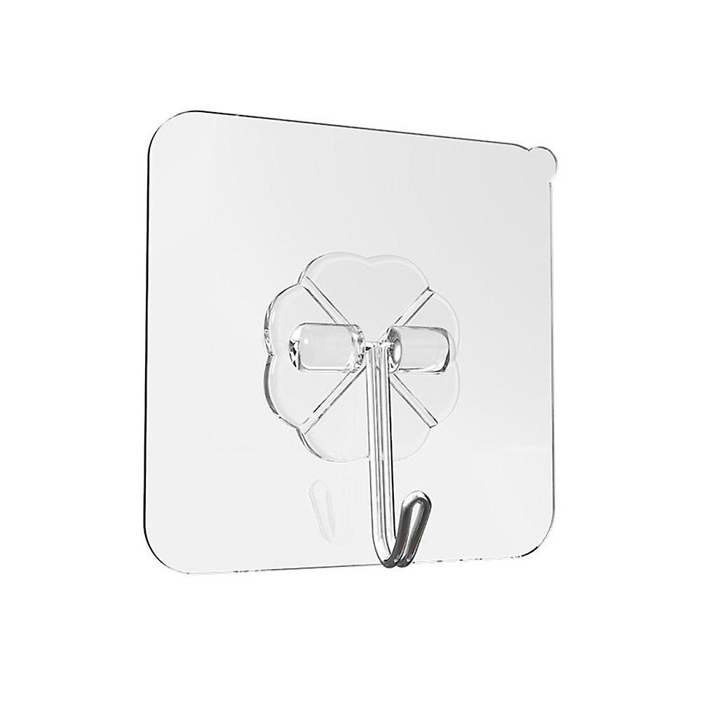Kitchen Bathroom Hooks Without Nails Paste Door Hooks Strong Hooks Glue Strong Load-bearing Walls Nail-free Single Bare Galvanized Hook