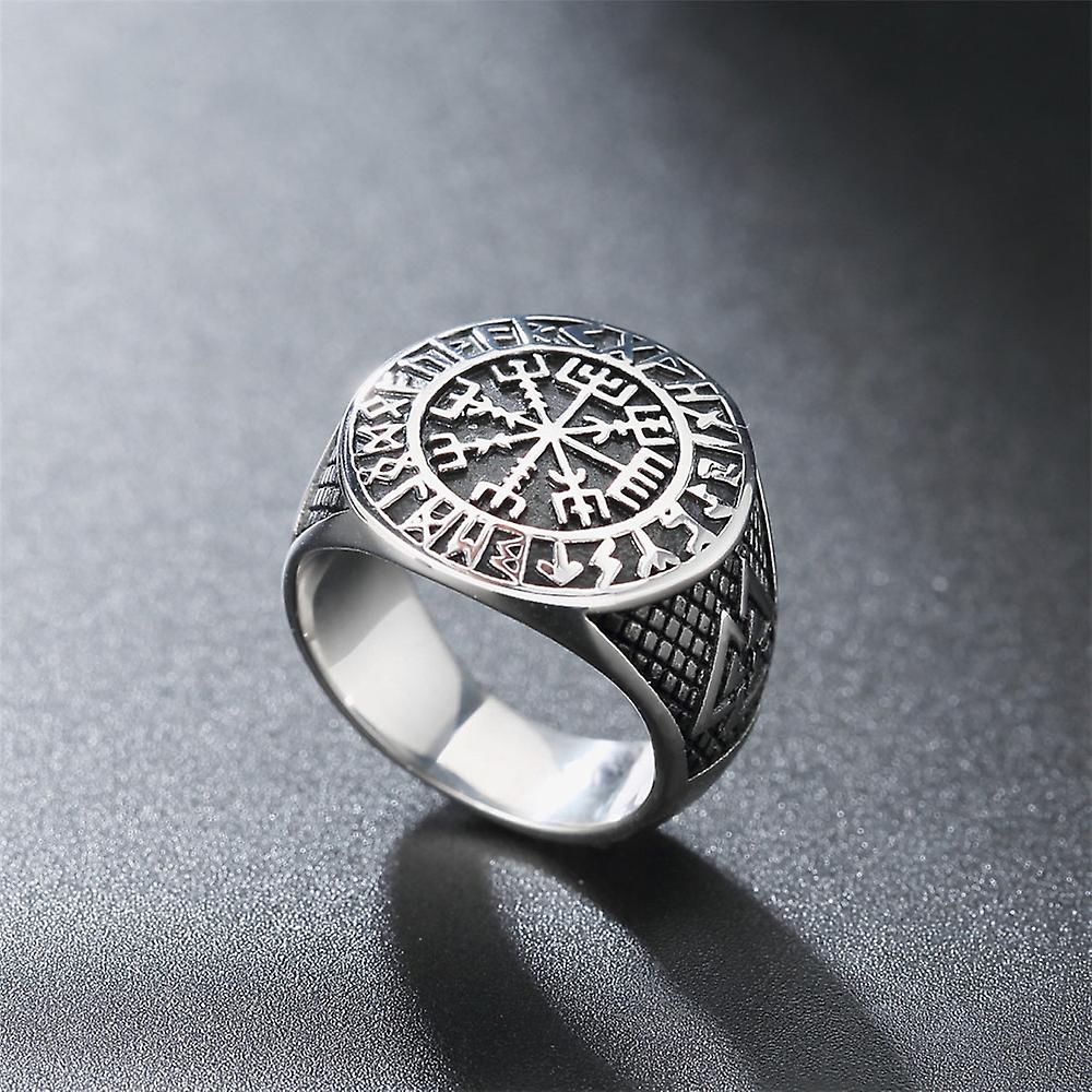 Runes Compass Viking Ring