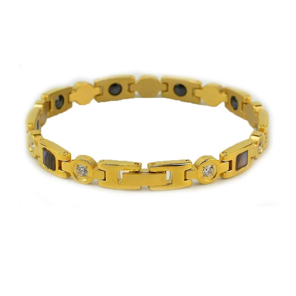 Magnet-embedded Titanium Steel Bracelet With Conch-shaped Links