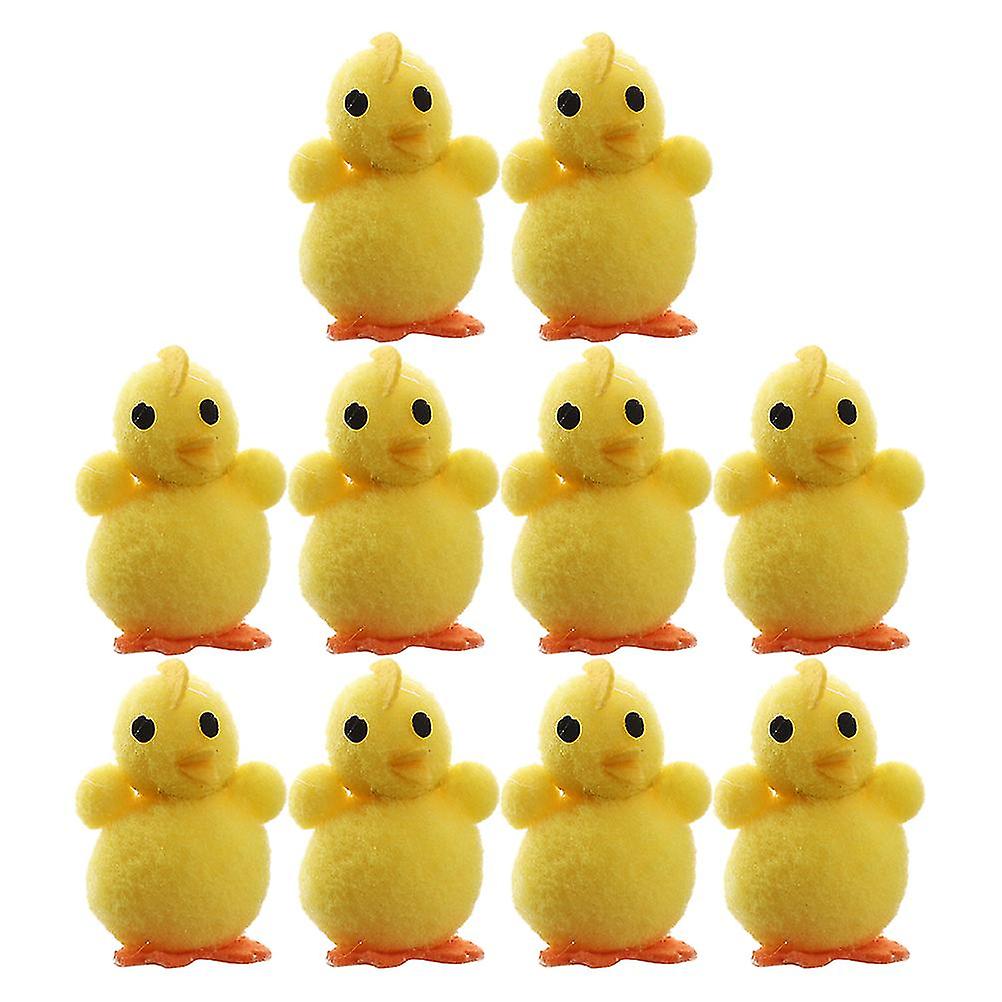 24pcs Easter Chicken Easter Decorative Chicken Desktop Photo Prop Decoration
