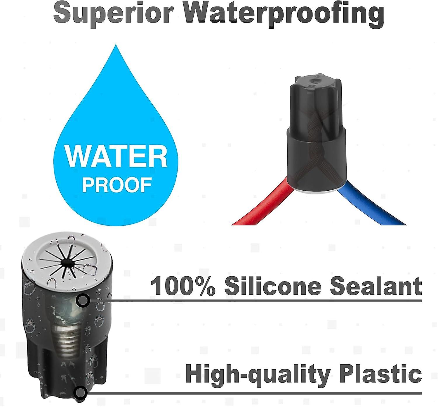 20pack Waterproof Wire Connectors, Waterproof Wire Nuts Ideal For