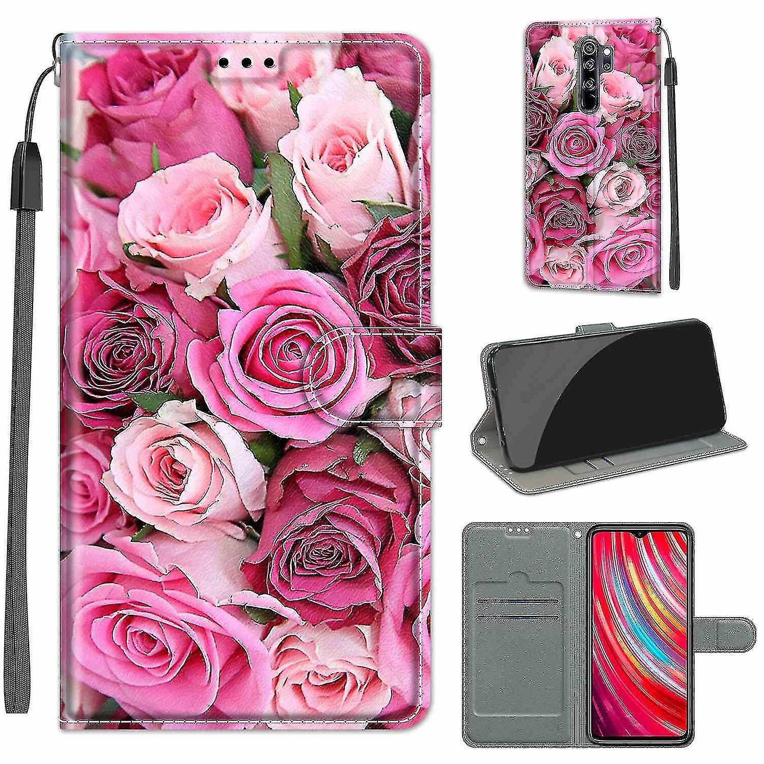 Compatible With Redmi Note 8 Pro Light Pink Rose Mobile Case