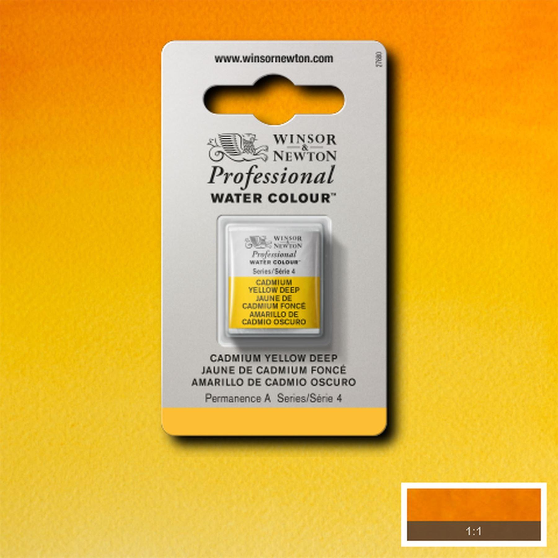 Winsor & Newton Professional Water Colour Half Pan - Cadmium Yellow Deep