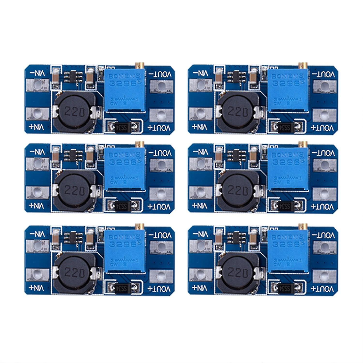 6pcs 2a Step Up Booster Module 2v-24v Boost Converter For