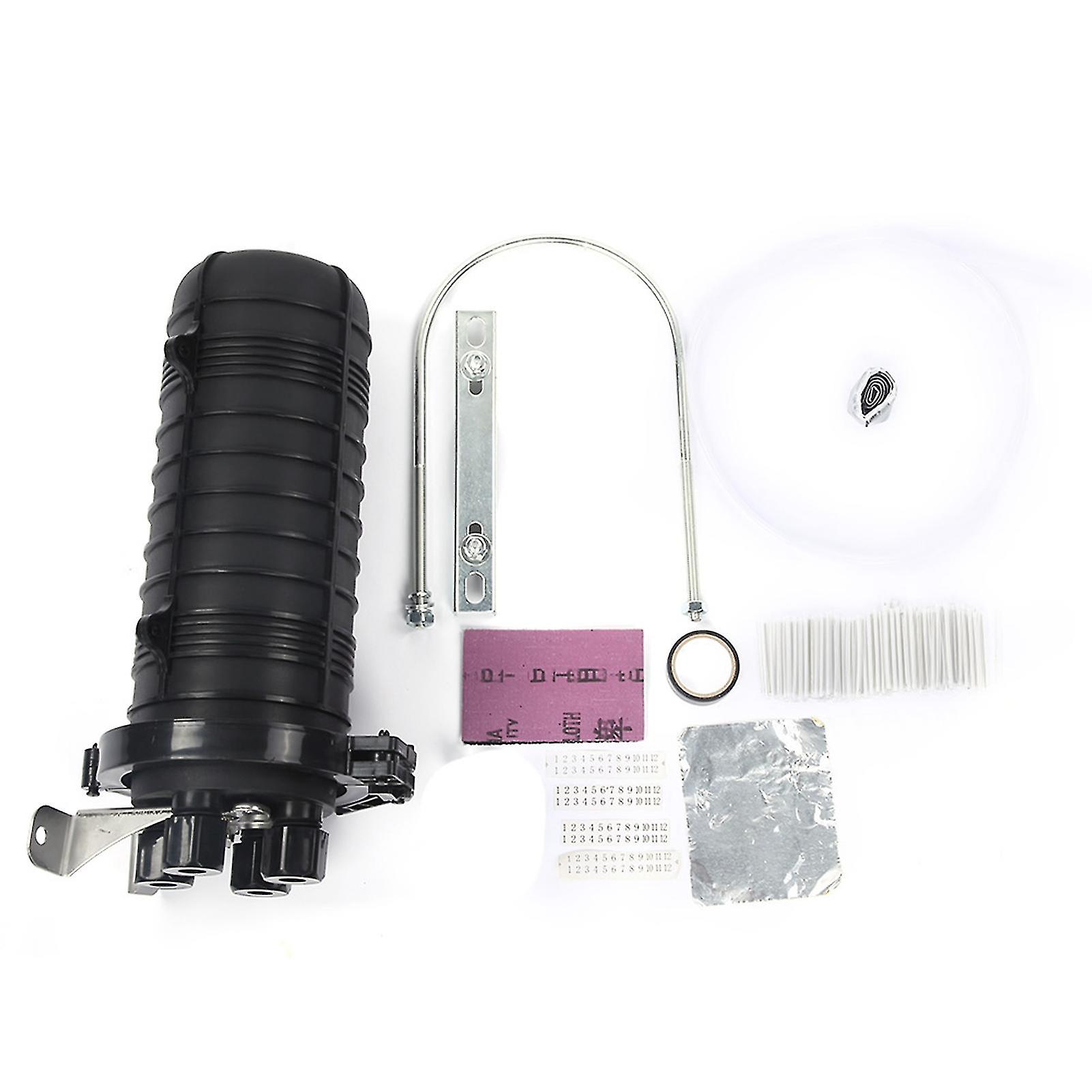 Fictory Fiber Splice Enclosure Fictory Fiber Optic Splice Enclosure, IP68 Waterproof Vertical Fiber Connection Box, 96 Core Capacity, Outdoor Use,