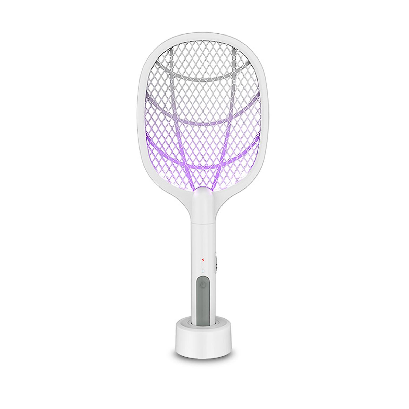 2-in-1 Handheld Bug Zapper Racket Electric Fly Swatter Mosquito Killer