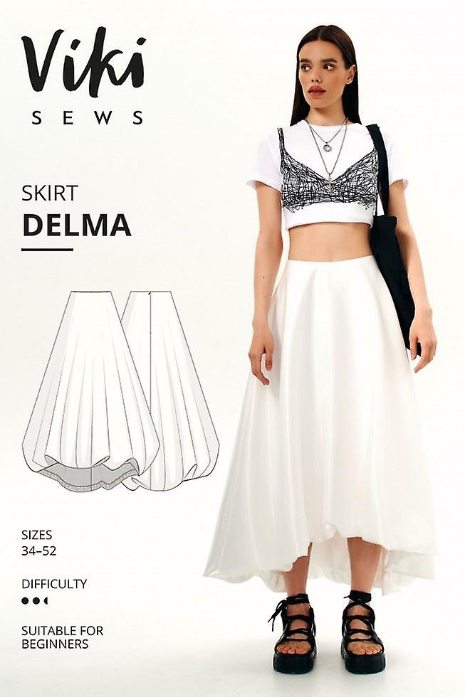 Vikisews Paper Sewing Pattern Delma Skirt