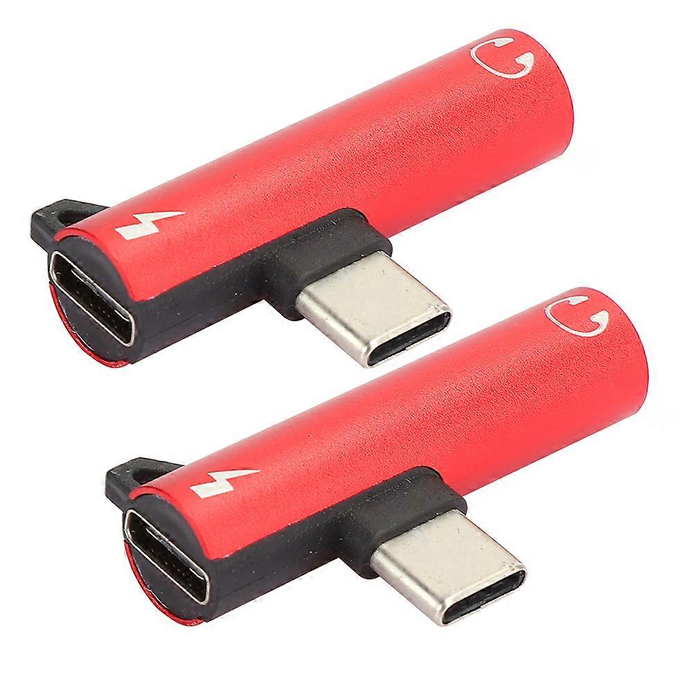 2 in 1 Type C to 3.5mm Audio Cable and Charger Adapter, Dual Function Headset Distributor Cable Compatible with Smartphones Tablets