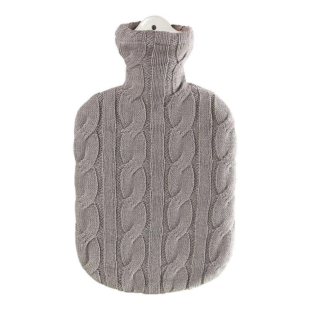 Natural Rubber Hot Water Bottle - Grey Stone