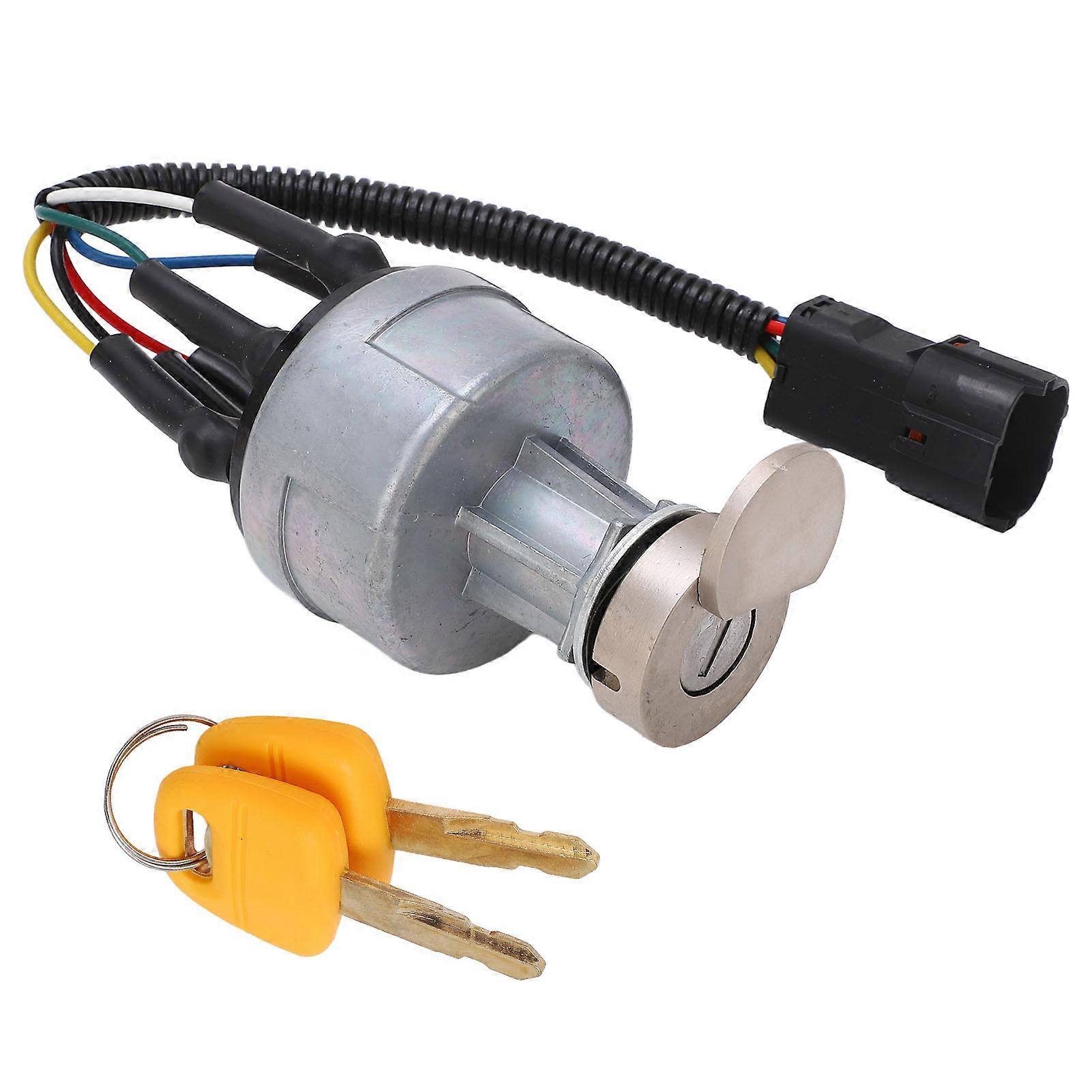 Starter Ignition Switch with Protective Cover 2 Keys for Sany SY210 SY235 SY225 Excavator