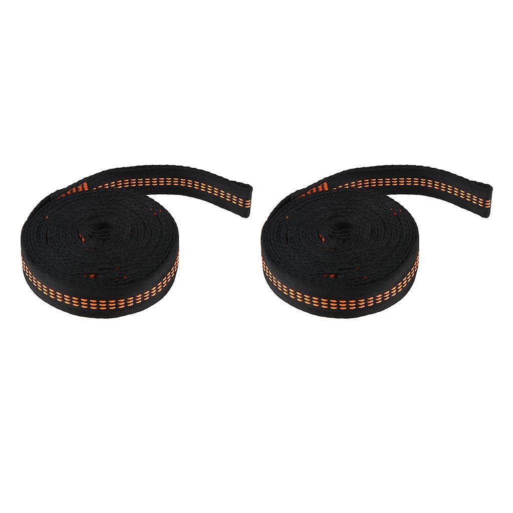 Outdoor Hammock Hanging Tree Strap Suspension System orange stripe