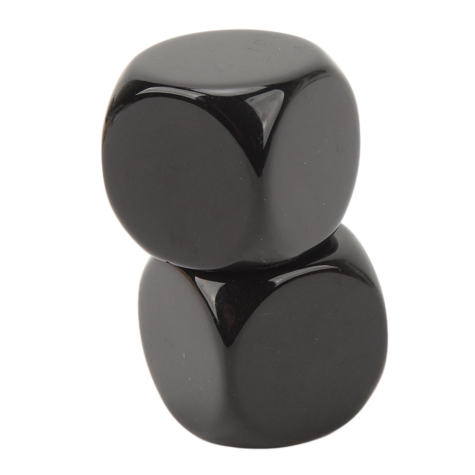 6Pcs Large Dice Set Round Corner Waterproof Oxidation Resistance Smooth Surface Dice for Bar DIY Black 