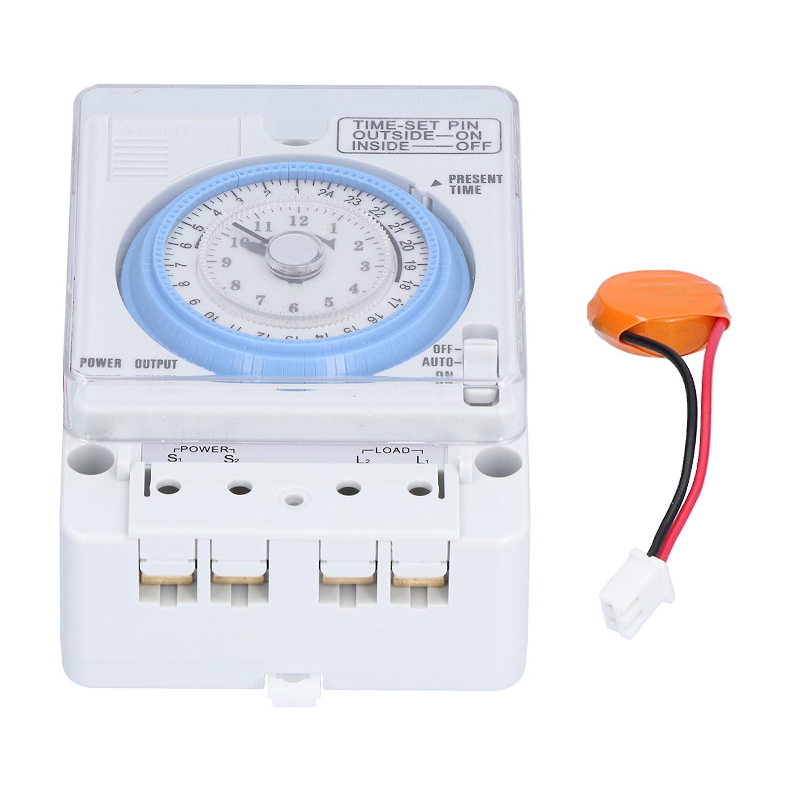 Timer Switch Mechanical Meter Dial Time Controller Din Rail Industrial Control Device 100‑240V