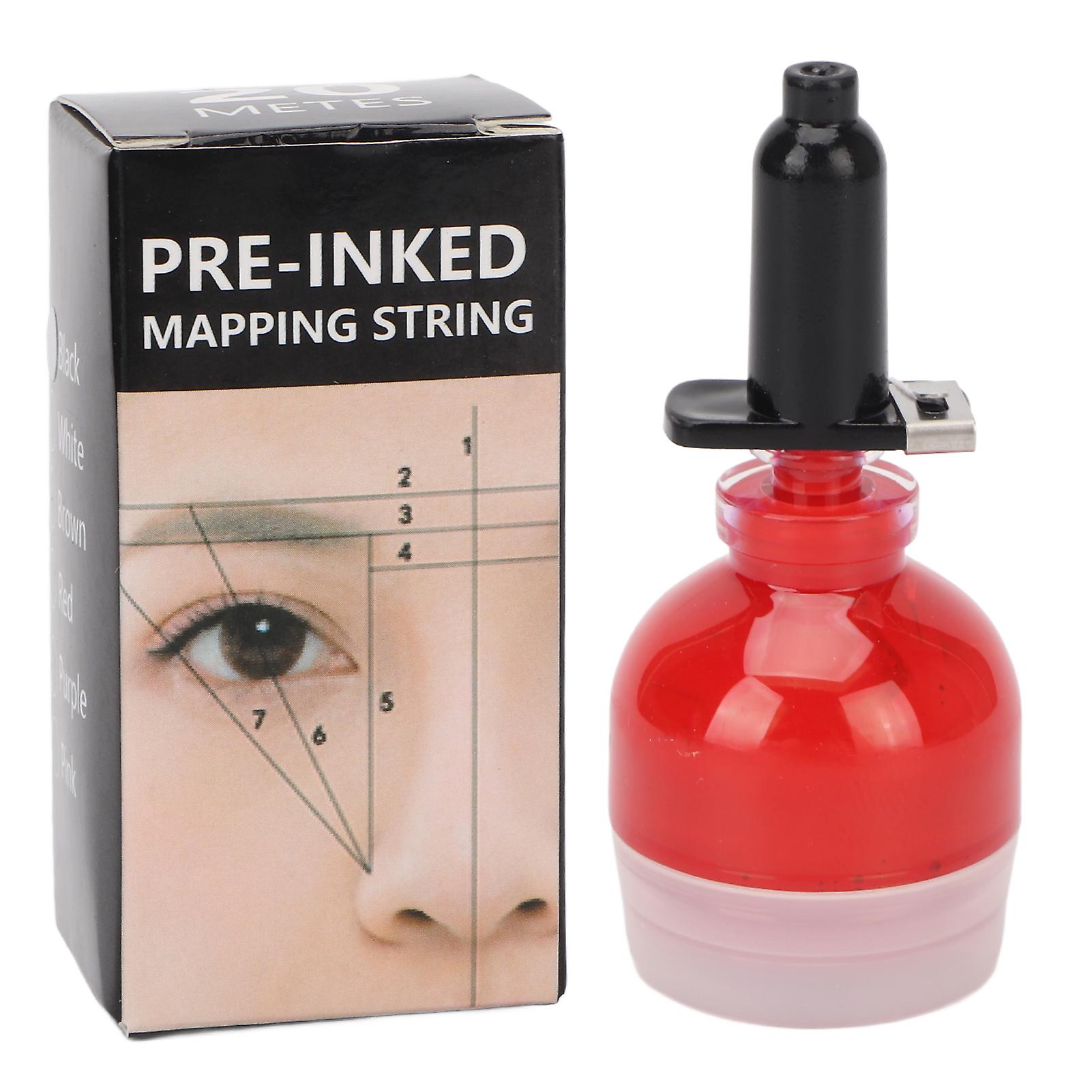 Eyebrow Mapping String Bottle 5ml Liquid 65.6ft Thread Permanent Eyebrow Mapping String for Beauty Shops Red