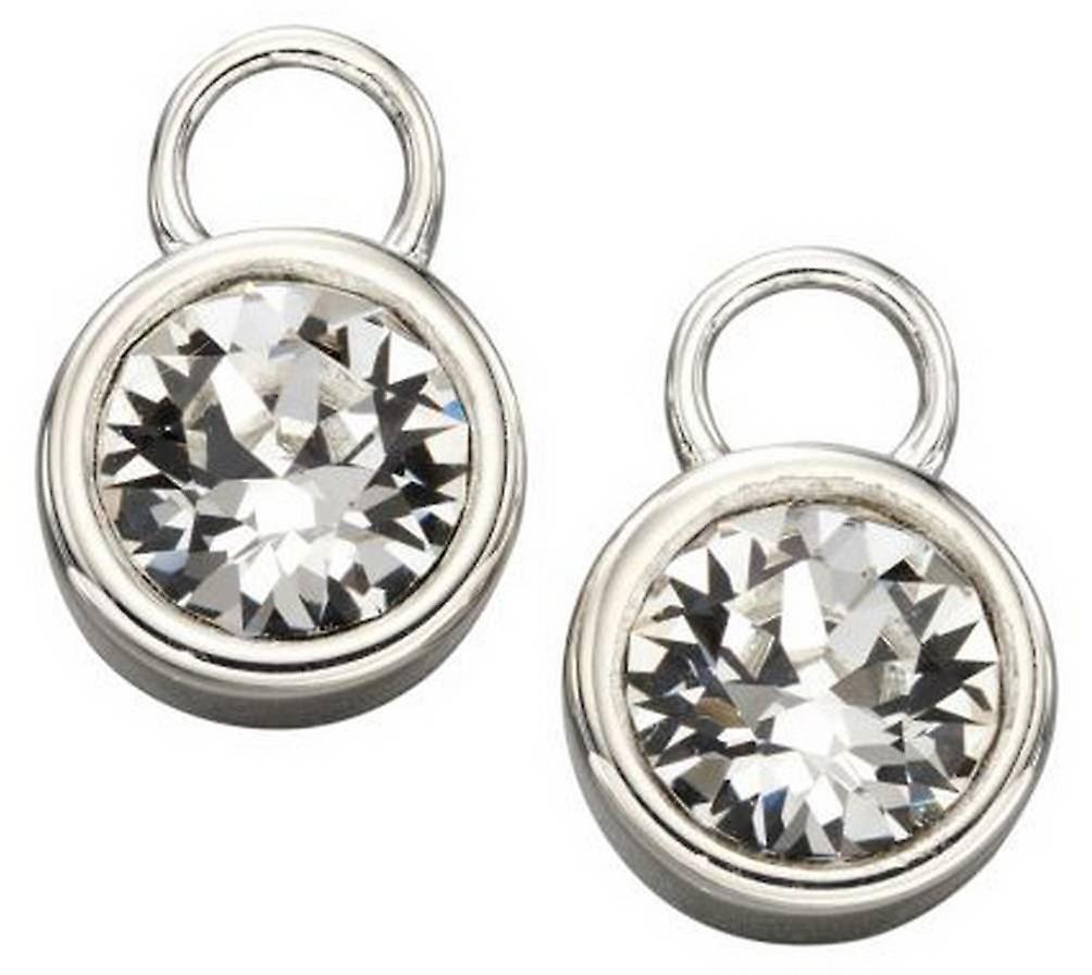 Beginnings April Birthstone Charm - Silver/Silver