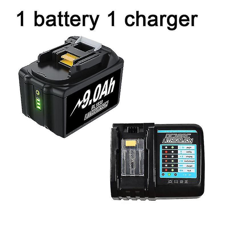 Makita 18v μπαταρία 9ah επαναφορτιζόμενη μπαταρία 18650 λίθιο-ιονικό κύτταρο κατάλληλο για Makita εργαλείο δύναμης Bl1860 Bl1830 Bl1850 Lxt400