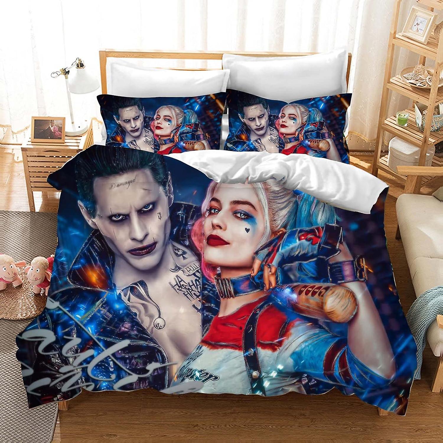 DDONVG Beauty Sängkläder - Set, Anime Påslakan i sängkläder, 3D-tryck 100% mikrofiber påslakan med örngott för barn, pojkar, flickor