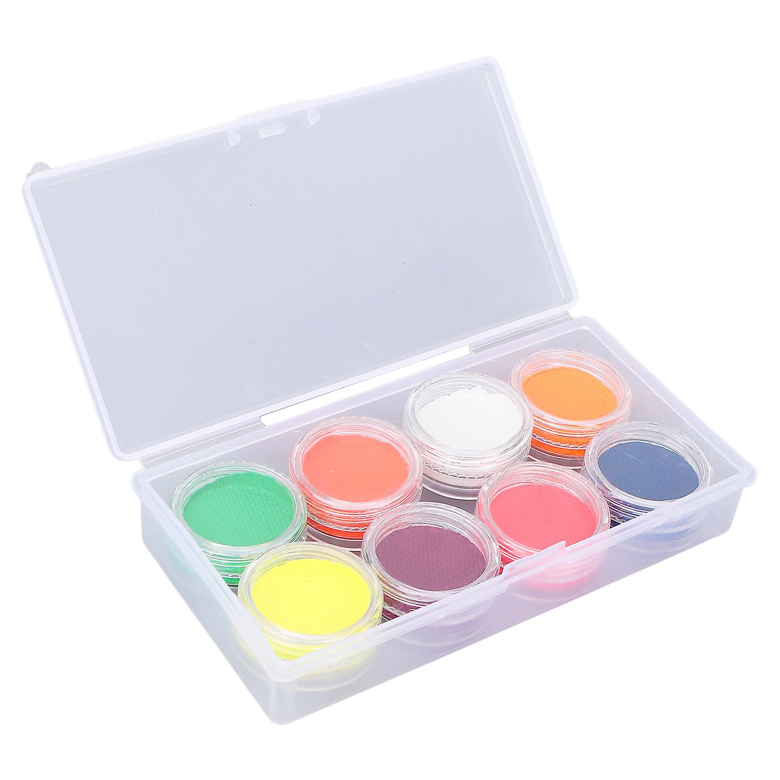 Face and Body Paint Kit, 8 Colors, Safe, Hypoallergenic, Water Soluble, for DIY, Party, Art, Stage